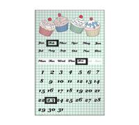 Premier Housewares Cupcake Magnetic Calendar - Green