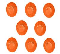Cupcake Molds，Reusable Silicone Cake Moulds for Baking Cases Muffin Molds Cups Trays 8 Packs (Orange)
