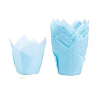 Cupcake Paper Cup 100pcs Tulip Muffin Cupcake Paper Cups Oilproof Cupcakes Liner Baking Box Cup Cake Decorating Tools Wrap Cases for Cake(Color22)