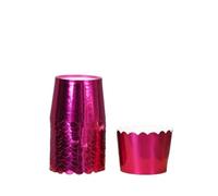 Cupcake Paper Cup 50Pcs Foil Cupcake Liners Oilproof Muffin Baking Cups Wrappers for Wedding Birthday Party Decoration for Cake(Rose red)