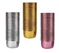 Cupcake Paper Foil Metallic Cupcake Wrappers Baking Cup Muffin Cases Cake Liners for Dessert Wedding Party Gold/Silver/Rose Gold 150 Pieces