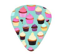 Cupcake Pattern Acoustic Guitar Picks - Premium Guitar Plectrum For Bass And Electric Guitar