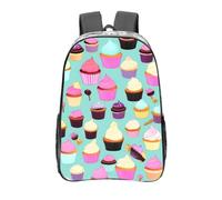 Cupcake Pattern Print School Transparent Backpack Pvc Clear Bag Daily Necessities Work Travel Boys Girls