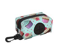 Cupcake Pattern Printed Dog Poop Bag Holder Portable Garbage Bag Dispenser