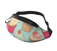 Cupcake Pattern Printed Personalized Waist Bag, Lightweight and Versatile Crossbody Bag for Everyday and Outdoor Adventures