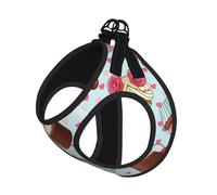 Cupcake Pattern Printing Dog Summer Harness,Soft Light Puppy Vest,Breathable Pet Harness Reflective For Easy Walking