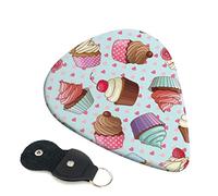 Cupcake Pattern Set Of 6 Guitar Plectrums For Acoustic Guitar, Electric Guitar, Bass, Ukulele - Thin, Medium And Thick.