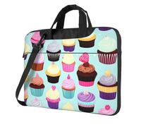 Cupcake Patterns Print Ultra-Thin Portable Laptop Bag Stylish Women Men Briefcase Office Commute Travel