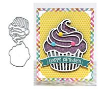 Cupcake Shaker Metal Die Cuts,Birthday Cake Party Ice Cream Cutting Dies Cut Stencils DIY Scrapbooking Decorative Embossing Paper Scrapbooking Card Making