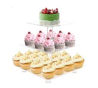 Cupcake Stand, 3 Tier Cupcake Stand for 24 Cupcakes, Clear Acrylic Cupcake Tower, Tiered Cupcake Holder, Dessert Stands for Party, Wedding, Birthday, Baby Shower