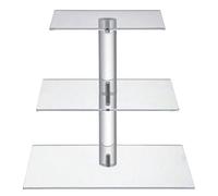 Cupcake Stand Acrylic 3 Tier Cake Stand with LED Light Secure Large Dessert Tower Cupcake Holder for Birthday Weddings Anniversary