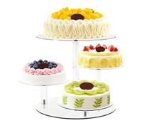 Cupcake Tier Stand,Clear Acrylic Serving Holder | Cup Cake Stand Dessert Display - for Snack Food Pastry Candy Wedding Birthday Christmas Party Buffet Home Bar