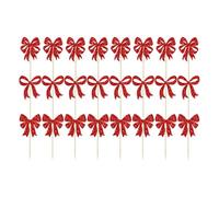 Cupcake Topper, Festive Accent, 24 Pieces, Holiday Celebration Cupcake Picks, Winter Christmas Party Toppers, Convenient, For Themed Parties, Seasonal Gathering