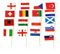 Cupcake Toppers Banner, 100 Pieces Miniature Flags, National Patriotic Toothpick Flags, Cocktail Cupcake Toppers Cake Decoration