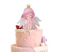Cupcake Toppers,Cake Decorating Kits, Baby Girl Figurine Cake Topper, Angel Cake Decor Car Desktop Ornaments Baby Shower Party Supply for Graduation Gift 11.5 * 12cm