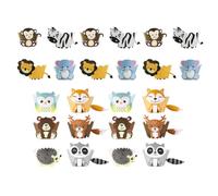 Cupcake Wrappers Paper Cake Holder Wraps 24 Sets Cartoon Animal | Unique Refined Pattern, Chic Party Decor for Birthdays, School Events, Bakers, Photographers, Muffins