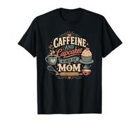 Cupcakes and Coffee Mom, Chef Mama Retro Vintage Graphic T-Shirt