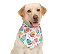 Cupcakes Birthday Dog Bandana Scarf Triangle Bibs Pet Accessories Cat Kerchief