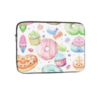 Cupcakes Donuts Muffins Sugar 12 inch Shockproof Laptop Sleeve,for 10-17 Inch Laptop, Slim Top Zipper Case for Travel Office