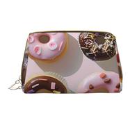 Cupcakes Donuts Muffins Sugar Printed Makeup Bag for Women Portable Leather Make up Bag Travel Zipper Cosmetic Bags Organizer