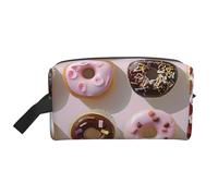 Cupcakes Donuts Muffins Sugar Printed Makeup Bag Travel Portable Cosmetic Bag Large Capacity Makeup Case Toiletry Handbag Organiser for Women