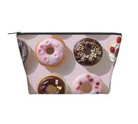 Cupcakes Donuts Muffins Sugar Printed Travel Makeup Bag Trapeze Cosmetic Bag Makeup Case Toiletry Bag Organiser for Women