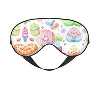 Cupcakes Donuts Muffins Sugar Sleep Eye Mas Light Blocking Night Eye Blinder Travel Essential Gifts Women Men Sleep Mask