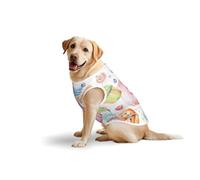 Cupcakes Donuts Muffins Sugar Soft Cotton T-Shirt Vest For Large Dogs, Print Pet Clothes Breathable Pet Pullover Tee Sleeveless Sweatshirt (3xl-5xl)