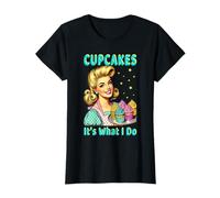 Cupcakes It's What I Do CupCake Baking Retro 50s Style T-Shirt