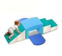 CUPCHID Foam Building Blocks for Kids, Multiple Large Giant Foam Building Blocks, Educational Toys for Kids, Preschoolers, for Catching and Climbing (Light Blue-6)