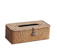 Cupcinu. Tissue Box Handmade Wicker Tissue Holder Retangle Rattan Napkin Box for Toilet Living Room 27X12X9CM 1PCS