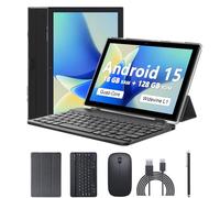 CUPEISI 10inch Android 13 Tablet, 12GB RAM+128GB ROM/1TB Expandable Tablet PC, 2 in 1 with Keyboard, 2.0GHz Quad-Core HD CPU, Google Certified 5G WiFi 6 BT 5.0, 8MP