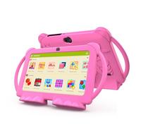 Android 12 Kids Tablet, 7 inch Tablet for Kids, 4GB RAM 32GB ROM Toddler Tablet with Case, Quad-core Processor, 1024*600 IPS Screen, Parental Control, Dual Camera, IWAWA APP Children Tablet for Girls