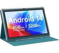 CUPEISI Android Tablet with Case, 7 inch Tablet, 8GB RAM+32GB ROM/ 1TB Expandable Tableta, 1.6Ghz Quad-core Processor Computer, 1024*600 IPS 7'' HD Touch Screen, 5MP Camera, 5G WiFi, Games, NavyBlue