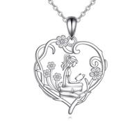 CUPENDA Book Necklace for Women Sterling Silver Reading Book Charm Pendent Book Jewelry Gifts for Student Friends Classmate Librarian Book Lovers