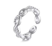 CUPENDA Celtic Knot Toe Rings Sterling Silver Irish Celtic Adjustable Toe Band Ring Pinky Rings Foot Jewellery for Women
