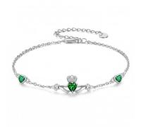 CUPENDA Claddagh Bracelet 925 Sterling Silver Celtic Claddagh Heart Bracelet Good Luck Irish Ireland Jewellery for Women