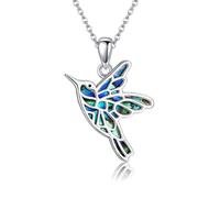CUPENDA Hummingbird Necklaces 925 Sterling Silver Celtic Knot Hummingbird Pendant Necklace Hummingbird Jewellery Gifts for Women Mom Hummingbirds Lovers