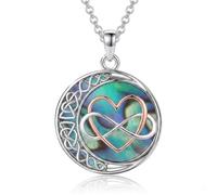 CUPENDA Infinity Heart Adoption Necklace Sterling Silver Infinity Heart Celtic knot Necklace Unbiological Mother Adoption Pendant Necklace Adoptive Jewellery Gift for Women Adoptive Mom