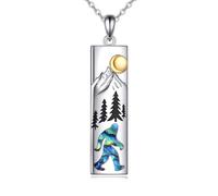 CUPENDA Mountain Necklace for Women S925 Sterling Silver Mountain Pendent Necklace Hiking Gifts for Women Nature Lovers