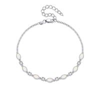 CUPENDA Opal Bracelet 925 Sterling Silver Zircon Opal Tennis Classic Bolo Adjustable Bracelets Fine Christmas Jewellery for Women Mom