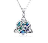 CUPENDA Viking Compass/Thor Hammer/Anchor/Arrowhead Necklace Sterling Silver Vegvisir Celtic Knot Pendant Viking Norse Jewelry for Women