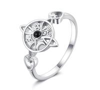 CUPENDA Witches Knot Ring 925 Sterling Silver Witches Celtic Knot Ring Irish Pagan Wiccan Jewellery for Women-55