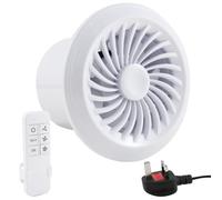 cupeohome 100mm Bathroom Extractor Fan with Remote Control, 3 Speeds Adjustment Two-way Extractor Fan, Silent Exhaust Fan for Wall and Ceiling Fitting, Kitchen Toilet Window Fan