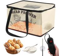 cupeohome Bread Dough Proofing Box with Heater, NTC Sensor Temperature and Timer Control, Foldable Electric Bread Proofer with Temp Probe for Making Bread, Pizza, Yogurt, Handmade Soap