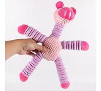 cupeohome Dog & Cat Plush Toy - Squeaky Chew-Resistant Corn, Pet Companion Interactive Toy, Puppy/Kitten Teething Anti-Destructive Toy (Pig)