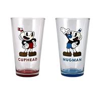 Cuphead and Mugman 16oz Pint Glass Set of 2