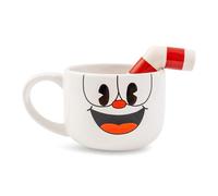 Cuphead Ceramic Coffee Mug and Straw | Holds 20 Ounces