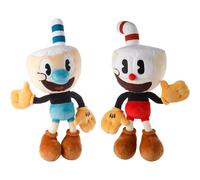 Cuphead & Mugman Bundle 15-Inch - Plush Toy -Super Soft & Huggable Stuffed Doll of The Popular Video Game Character for Kids & Fans of All Ages - Per