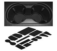 CupHolderHero Compatible with Audi A4 & S4 Accessories 2017-2023 & Audi A5, S5, & RS5 2018-2023 Custom Interior Nonslip Anti Dust Cup Holder Inserts, Console Liner Mats, 18pc Set (Sedan)(Solid Black)